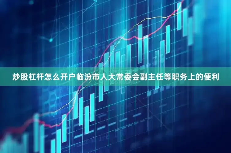 炒股杠杆怎么开户临汾市人大常委会副主任等职务上的便利